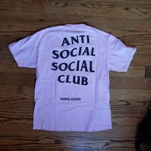 ANTI SOCIAL SOCIAL CLUB HK TEE HONG KONG LOGO PINK